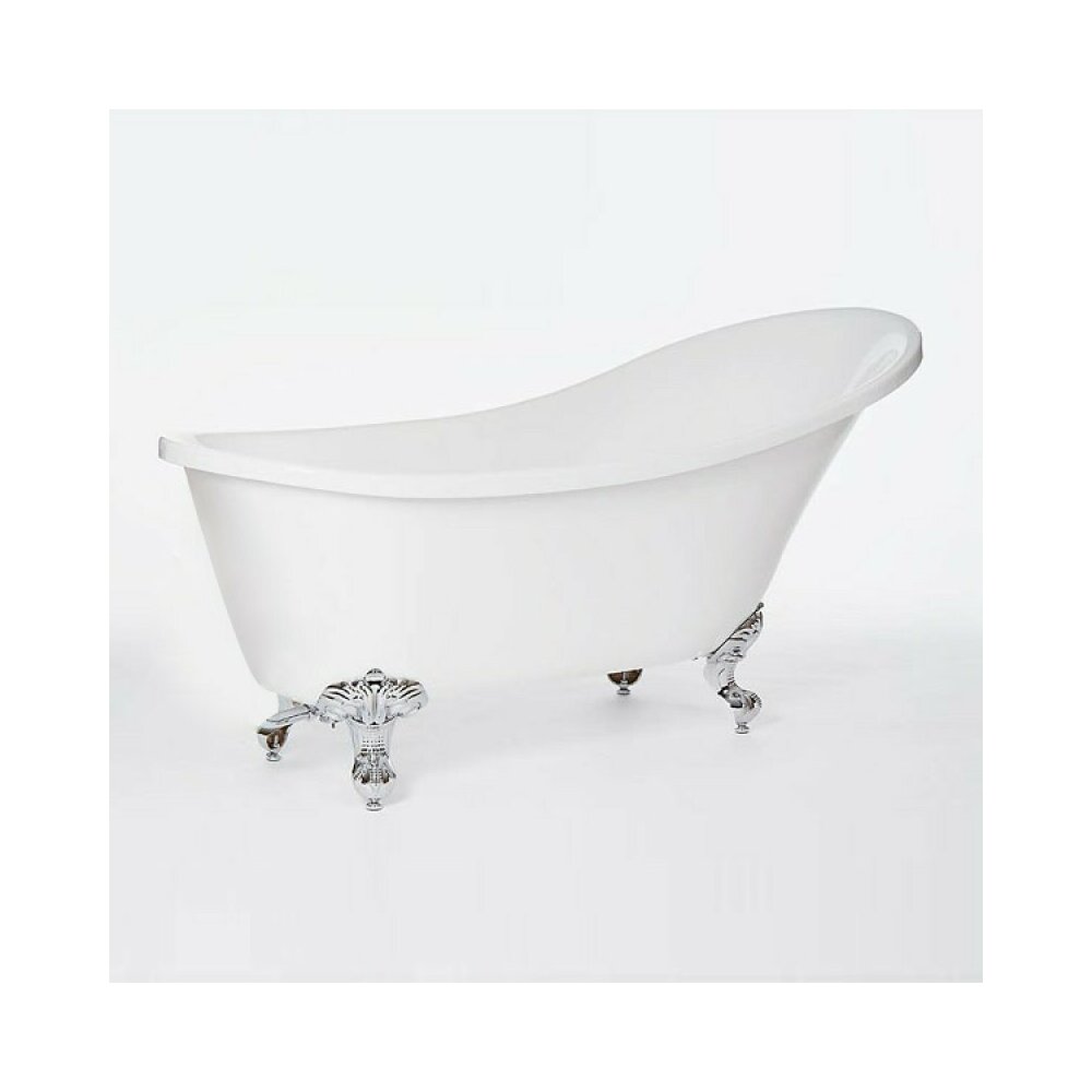Cada freestanding retro Inter Ceramic acril alb 162.5x69.5 cm