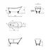 Cada freestanding retro Inter Ceramic acril gri-alb 162.5x69.5 cm picture - 2