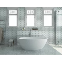 Cada freestanding Rune Agg alb 160x82 cm