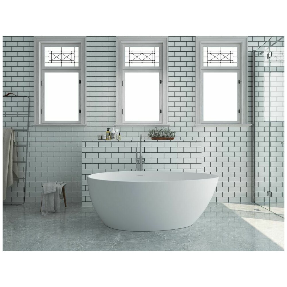 Cada freestanding Rune Agg alb 160x82 cm