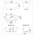 Cada freestanding Rune Agg alb-negru 160x82 cm picture - 6