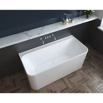 Cada freestanding Rune Algiz BTW acril alb mat 160x75 cm