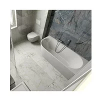 Cada freestanding Rune Birka BTW LV acril 170x80 cm montaj dreapta alb lucios