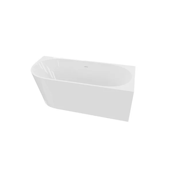 Cada freestanding Rune Birka BTW LV acril 170x80 cm montaj dreapta alb lucios picture - 2