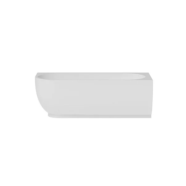 Cada freestanding Rune Birka Rund acril alb lucios 170x75 cm cu montare pe dreapta lipita de perete, BTW picture - 6