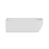 Cada freestanding Rune Birka Rund acril alb lucios 170x75 cm cu montare pe stanga lipita de perete, BTW picture - 4