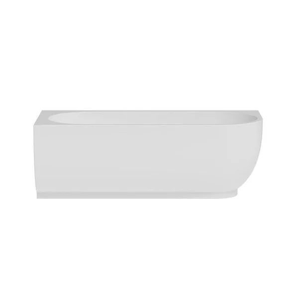 Cada freestanding Rune Birka Rund acril alb lucios 170x75 cm cu montare pe stanga lipita de perete, BTW picture - 4