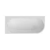 Cada freestanding Rune Birka Rund acril alb lucios 170x75 cm cu montare pe stanga lipita de perete, BTW picture - 5
