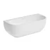 Cada freestanding Rune Birka Rund acril alb lucios 160x75 cm lipita de perete, BTW picture - 3