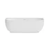 Cada freestanding Rune Birka Rund acril alb lucios 160x75 cm lipita de perete, BTW picture - 4