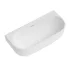 Cada freestanding Rune Birka Rund acril alb lucios 160x75 cm lipita de perete, BTW picture - 5