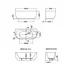 Cada freestanding Rune Birka Rund acril alb lucios 160x75 cm lipita de perete, BTW picture - 6