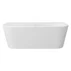 Cada freestanding Rune Birka Tykk 150x75 cm finisaj alb lucios lipita de perete, BTW picture - 4