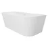 Cada freestanding Rune Birka Tykk 150x75 cm finisaj alb lucios lipita de perete, BTW picture - 5