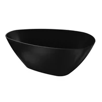 Cada freestanding Rune Groa compozit negru mat 150x70 cm