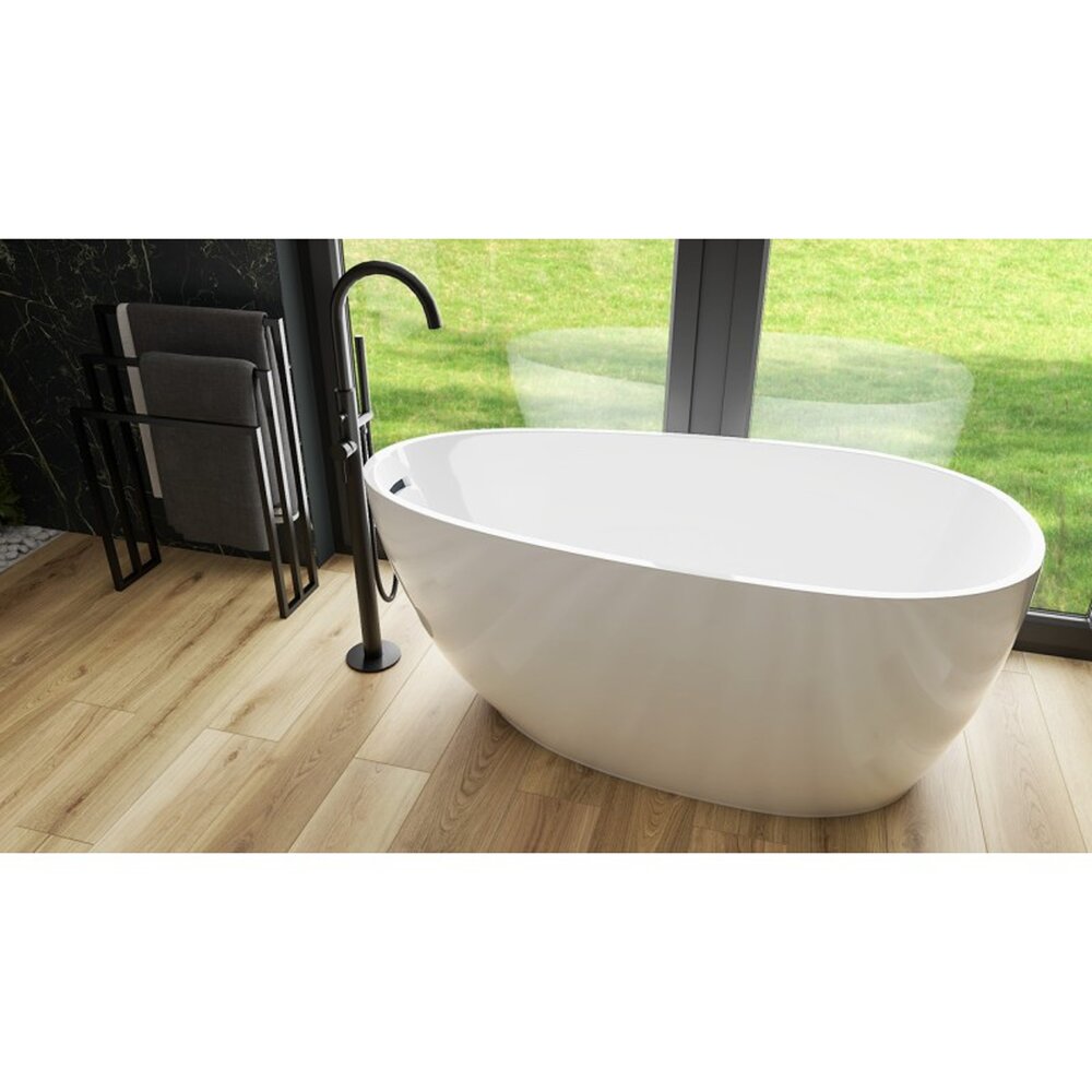 Cada freestanding Rune Hilda acril alb lucios 167x84 cm