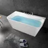 Cada freestanding Rune Oddvar acril alb lucios 150x75 cm lipita de perete, BTW picture - 1