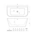 Cada freestanding Rune Oddvar acril alb lucios 150x75 cm lipita de perete, BTW picture - 5