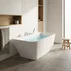 Cada freestanding Rune Oddvar acril alb lucios 150x75 cm lipita de perete, BTW picture - 2