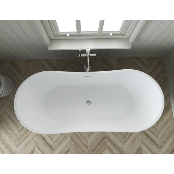 Cada freestanding Rune Runolf acril alb lucios 160x78 cm picture - 2