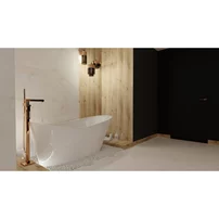 Cada freestanding Rune Toke acril alb lucios 170x75 cm