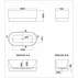 Cada freestanding Rune Varmva alb 160x74.5 cm picture - 7