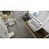 Cada freestanding Rune Vetur acril alb lucios 150x80 cm lipita de perete, BTW picture - 3