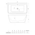 Cada freestanding Rune Vetur acril alb lucios 150x80 cm lipita de perete, BTW picture - 4