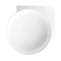 Cada pe colt asimetrica Omnires Ovo M+ compozit alb mat 120x120 cm