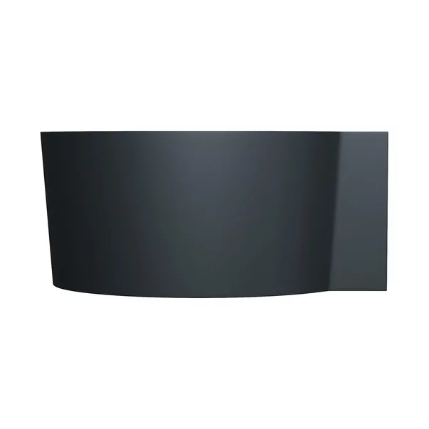 Cada pe colt asimetrica Omnires Ovo M+ compozit negru lava mat 120x120 cm picture - 3