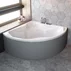 Cada pe colt asimetrica Radaway Keria acril 150x150 cm alb lucios picture - 1