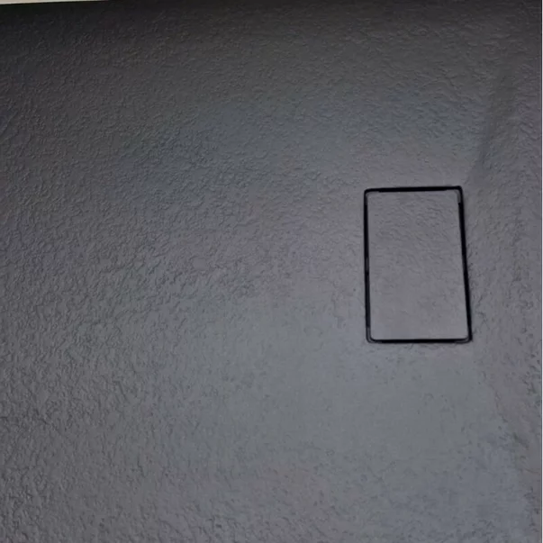 Cadita compozit pentru dus Inter Ceramic dreptunghiulara 100x80 cm finisaj piatra mata-gri inchis picture - 2