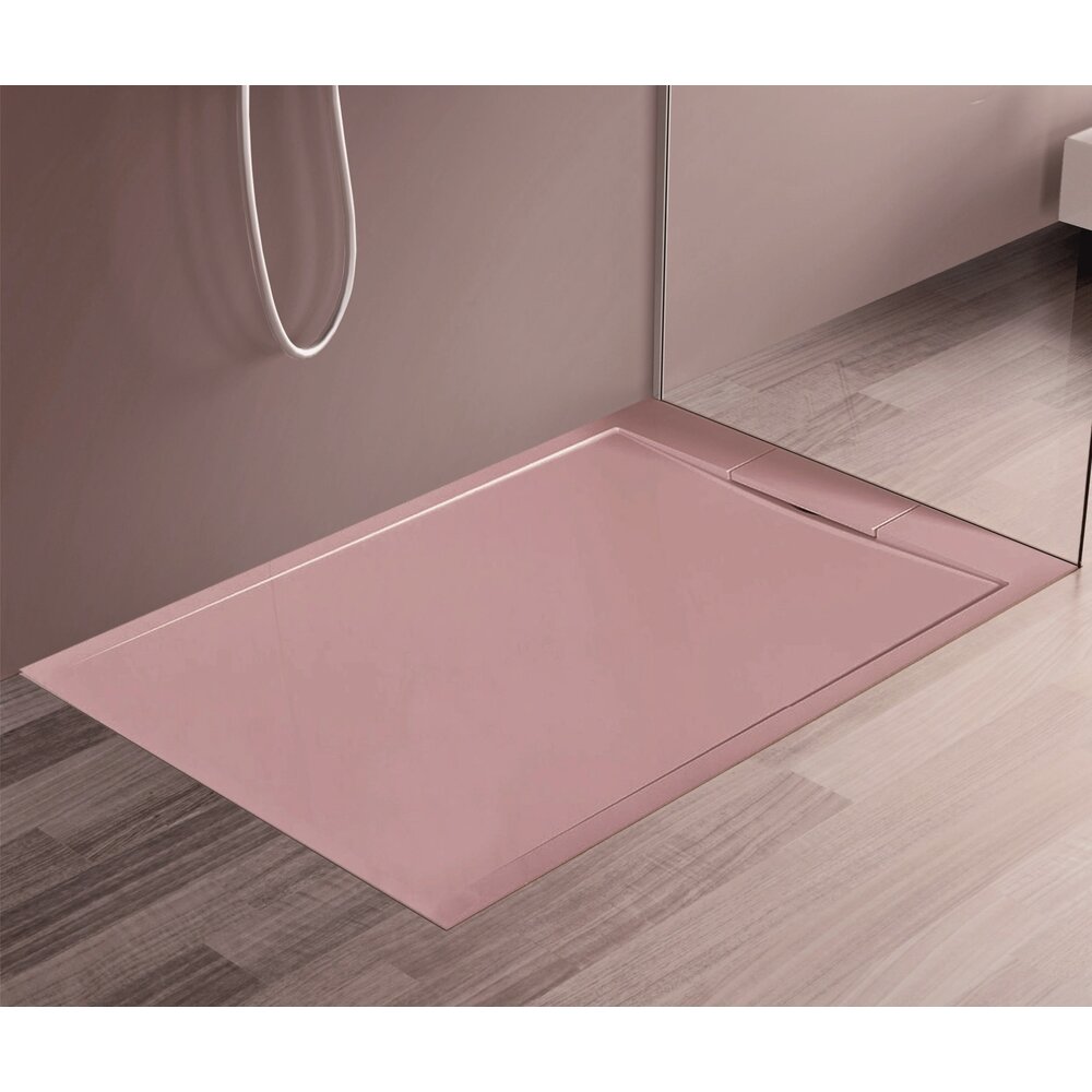 Cadita compozit pentru dus Inter Ceramic dreptunghiulara 120x80 cm roz