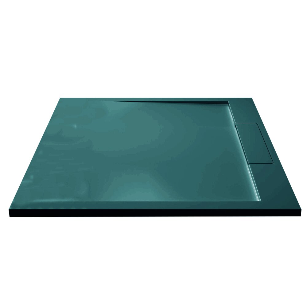 Cadita compozit pentru dus Inter Ceramic patrata 90x90 cm verde smarald