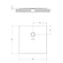 Cadita de dus compozit Omnires AquaPure M+ patrata alb mat 80x80 cm picture - 2