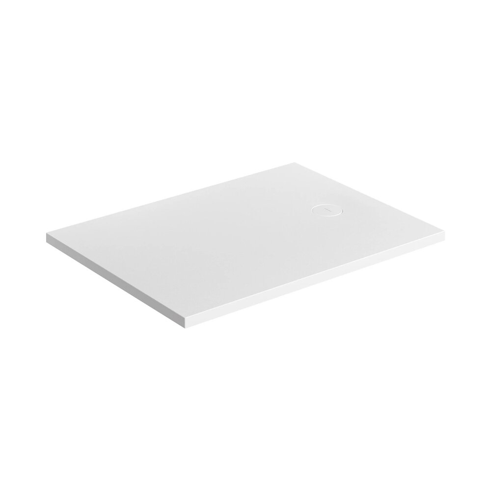 Cadita de dus compozit Omnires AquaRock M+ dreptunghiulara alb mat 80x120 cm