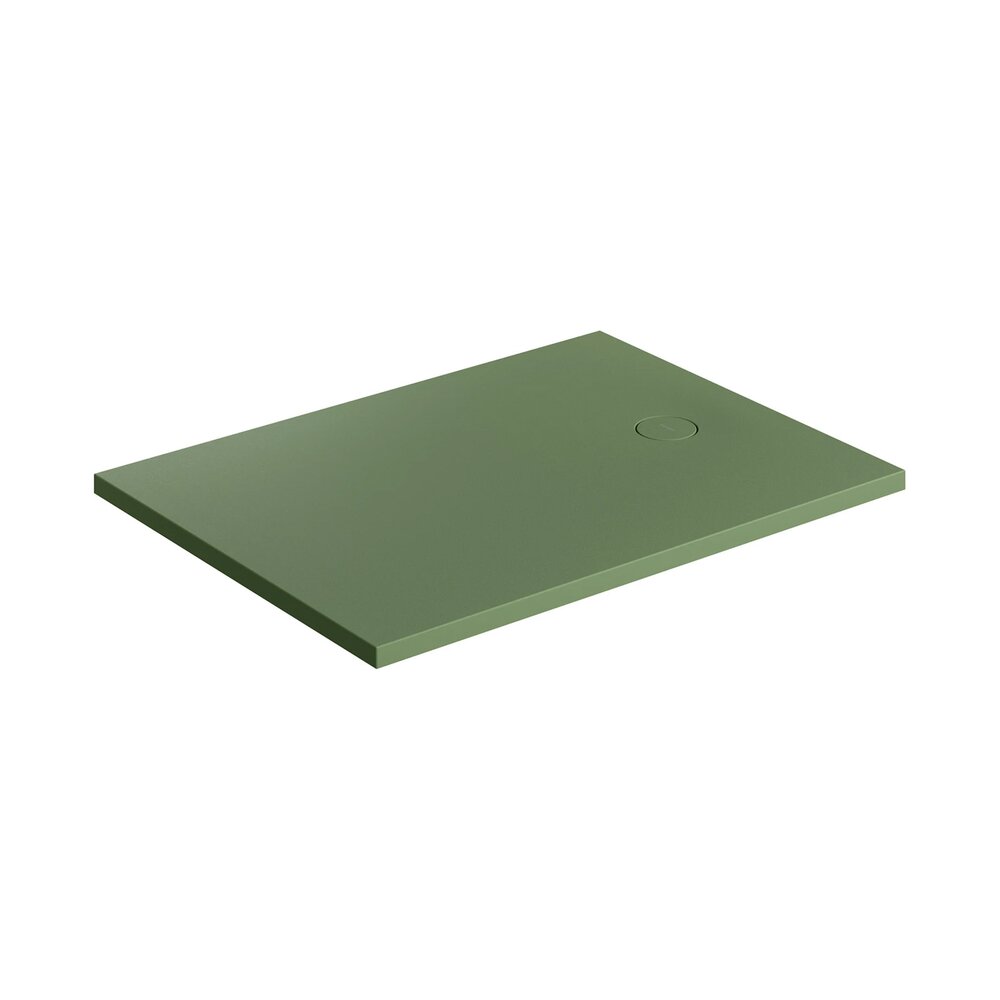 Cadita de dus compozit Omnires AquaRock M+ dreptunghiulara verde olive mat 90x120 cm