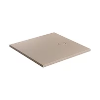 Cadita de dus compozit Omnires AquaRock M+ patrata bej dune mat 80x80 cm