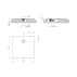 Cadita de dus compozit Omnires AquaRock M+ patrata gri cenusa mat 90x90 cm picture - 4