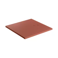 Cadita de dus compozit Omnires AquaRock M+ patrata terracotta mat 90x90 cm