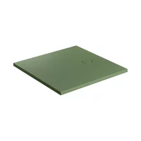 Cadita de dus compozit Omnires AquaRock M+ patrata verde olive mat 90x90 cm
