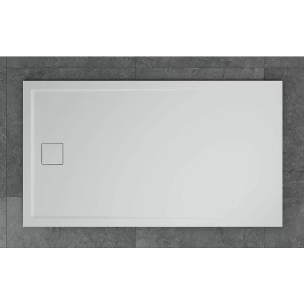 Cadita de dus dreptunghiulara alb SanSwiss Livada W20A 80x100 cm slim picture - 2
