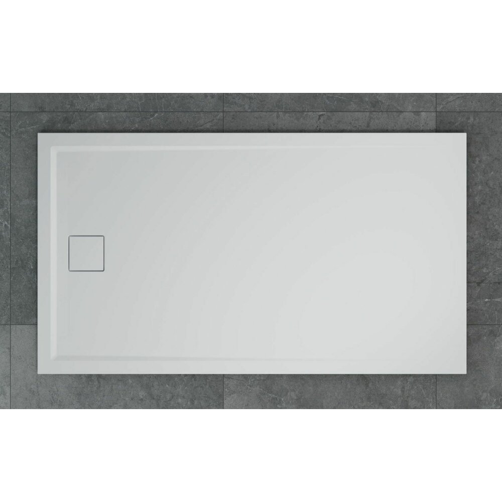 Cadita de dus dreptunghiulara alb SanSwiss Livada W20A 80x120 cm slim