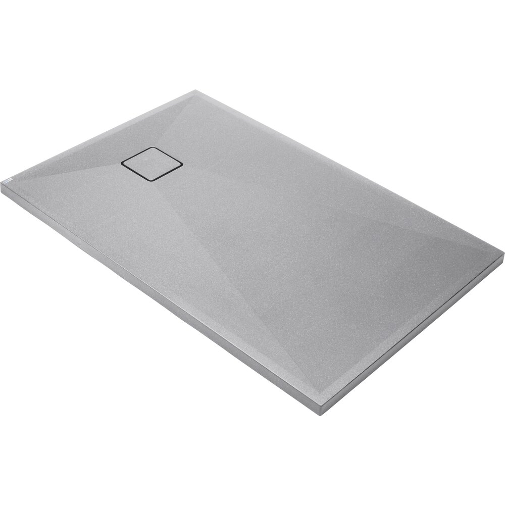 Cadita de dus dreptunghiulara Deante Correo din granit gri 90x70 cm