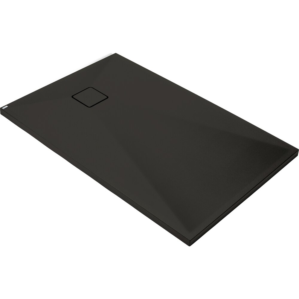 Cadita de dus dreptunghiulara Deante Correo din granit negru 100x70 cm