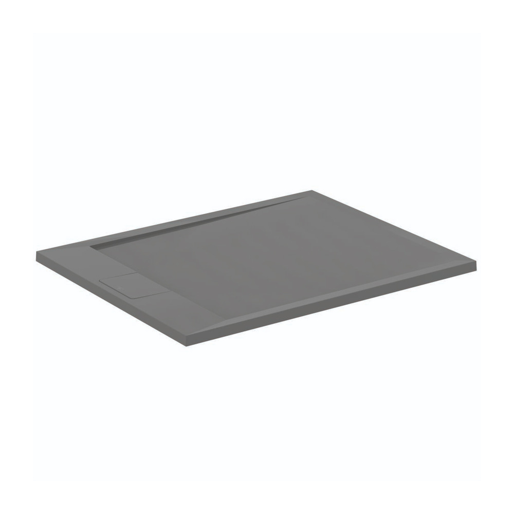 Cadita de dus dreptunghiulara Ideal Standard i.life Ultra Flat S gri asfaltic 100x80 cm