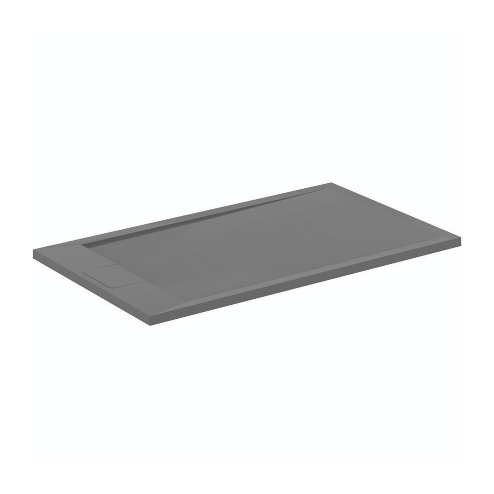 Cadita de dus dreptunghiulara Ideal Standard i.life Ultra Flat S gri asfaltic 120x70 cm
