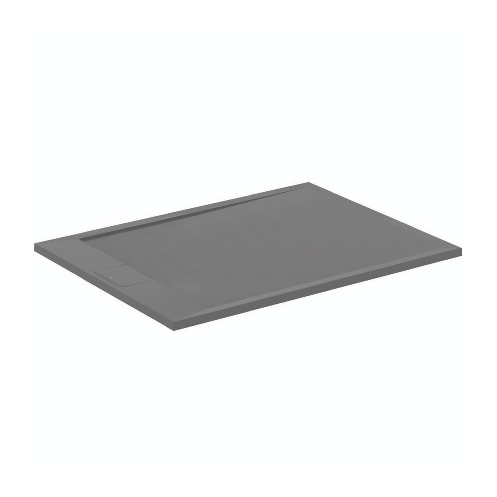 Cadita de dus dreptunghiulara Ideal Standard i.life Ultra Flat S gri asfaltic 120x80 cm