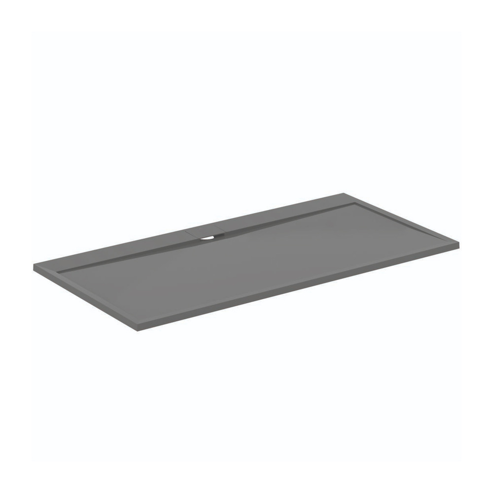 Cadita de dus dreptunghiulara Ideal Standard i.life Ultra Flat S gri asfaltic 200x100 cm