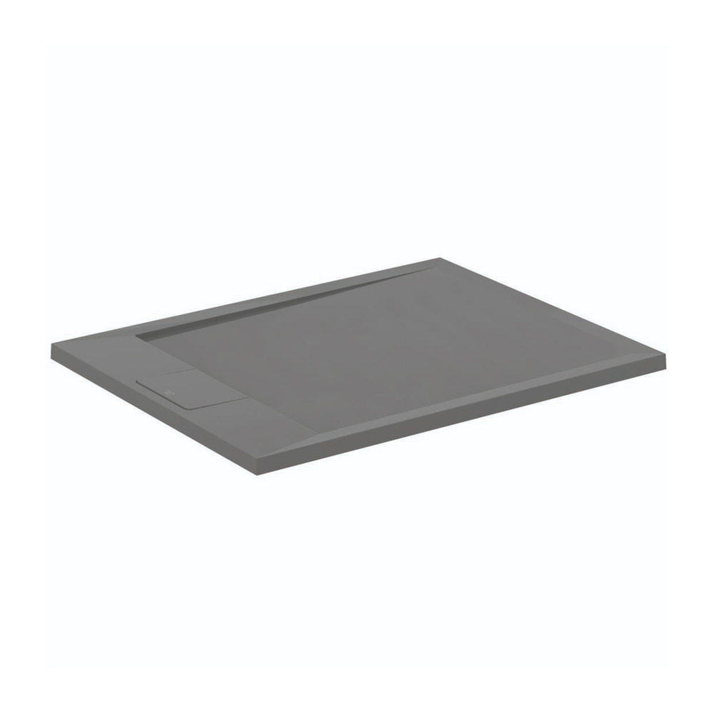 Cadita de dus dreptunghiulara Ideal Standard i.life Ultra Flat S gri asfaltic 90x70 cm